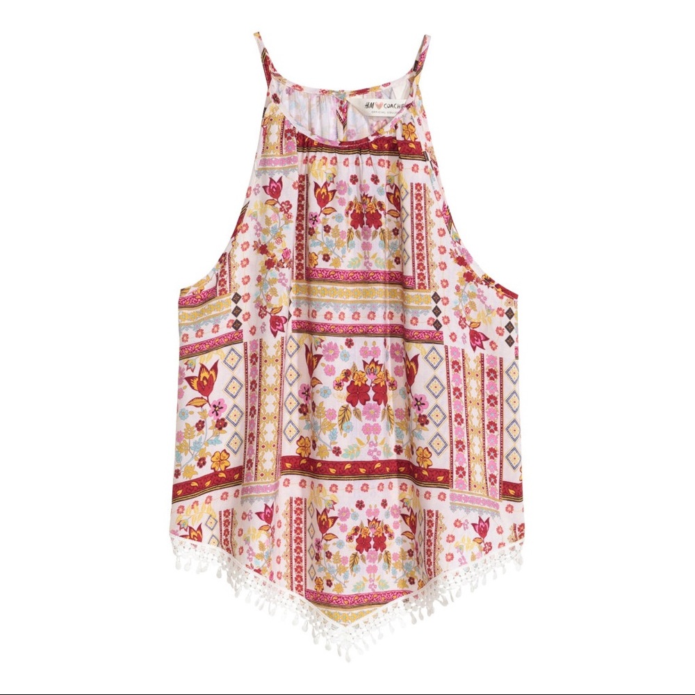 H&M loves Coachella collection fringe print top
